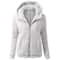 Autumn Winter Warm Hoodie Zipper Coat Solid Soft Fleece Womens Jacket 1