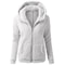 Autumn Winter Warm Hoodie Zipper Coat Solid Soft Fleece Womens Jacket 1