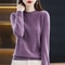 Autumn And Winter Cashmere Sweater Womens Crew Neck Pullover Knitted Top 17