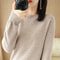 Autumn And Winter Cashmere Sweater Womens Crew Neck Pullover Knitted Top 6