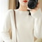 Autumn And Winter Cashmere Sweater Womens Crew Neck Pullover Knitted Top 7
