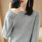 Autumn And Winter Cashmere Sweater Womens Crew Neck Pullover Knitted Top 8