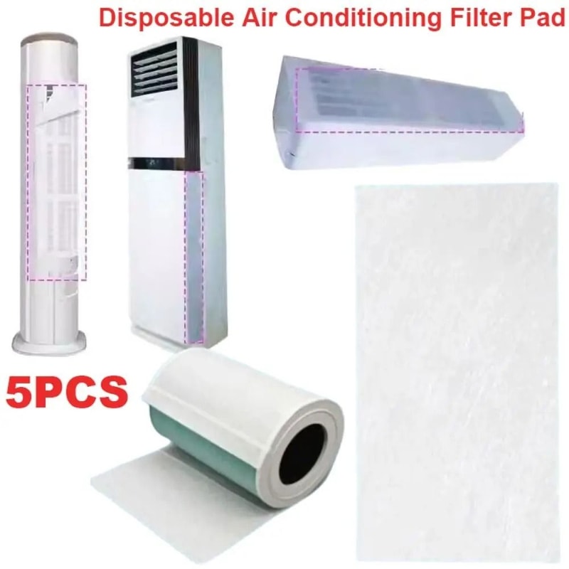 5PCS Universal Disposable Air Conditioning Filter Pad AntiDust Inlet Sheet 1