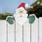 Christmas Fence Peeker Ornament Santa Claus Yard Decoration Ground Placard 3