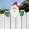 Christmas Fence Peeker Ornament Santa Claus Yard Decoration Ground Placard 3