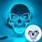 Halloween Adult Purification Mask LED Glowing Skull Terror Mask Cold Light 8