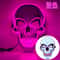 Halloween Adult Purification Mask LED Glowing Skull Terror Mask Cold Light 10