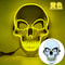 Halloween Adult Purification Mask LED Glowing Skull Terror Mask Cold Light 12