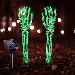 2pc halloween solar ghost hand led stake lights outdoor waterproof decor