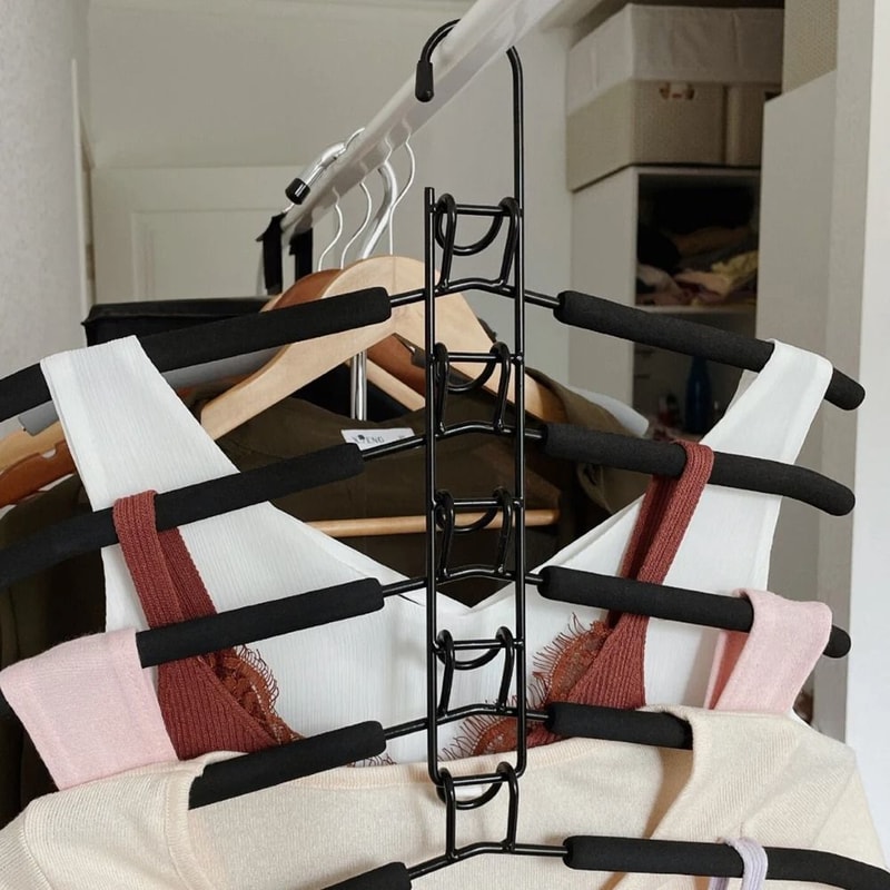 5 Layer Detachable Storage Holder Mounted Space Saving Clothes Drying Rack 4