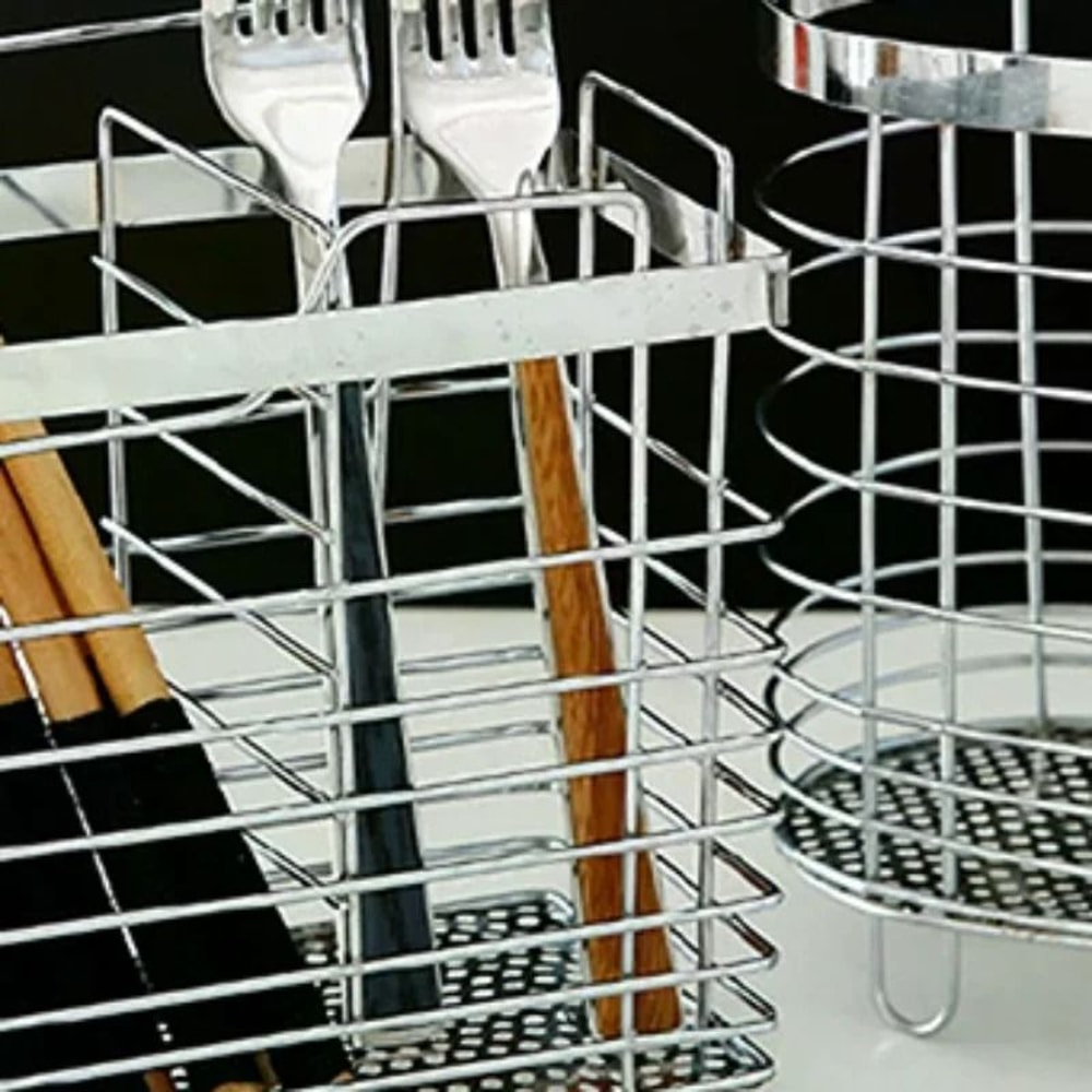Suspension Household Stainless Steel Kitchen Cutlery Holder Drainer 0