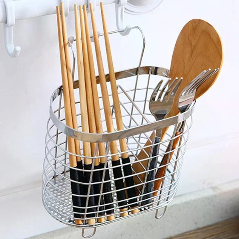 Suspension Household Stainless Steel Kitchen Cutlery Holder Drainer 1