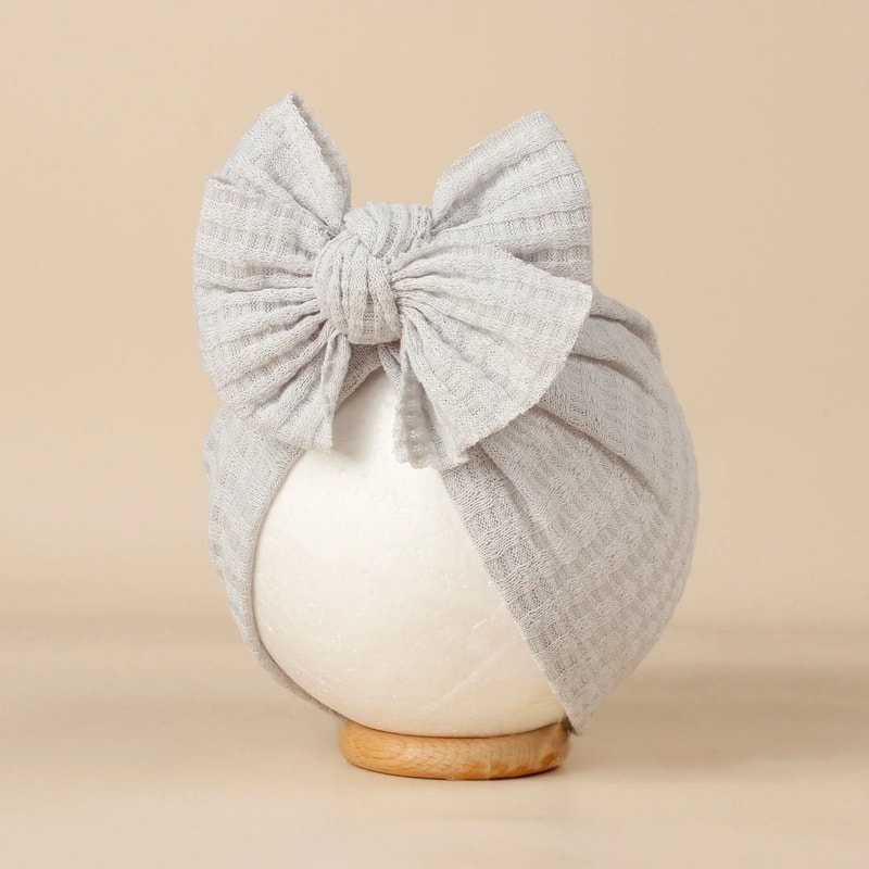 Lovely Bowknot Knitted Baby Hat Soft Newborn Girls Turban Beanie 7