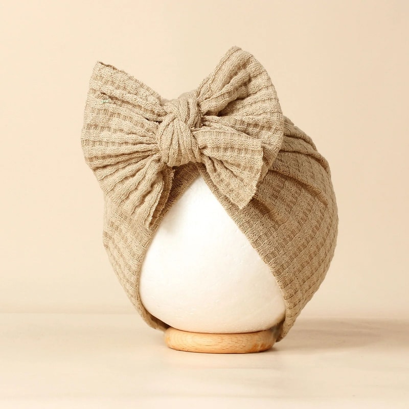 Lovely Bowknot Knitted Baby Hat Soft Newborn Girls Turban Beanie 8