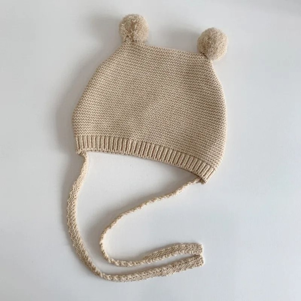 Korean Baby Ear Protection Hat Winter Warm Toddler Knitted Crochet Bonnet 6