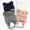 Winter Baby Knit Hat Fleece Glove Set Thick Ear Protection Bonnet 0