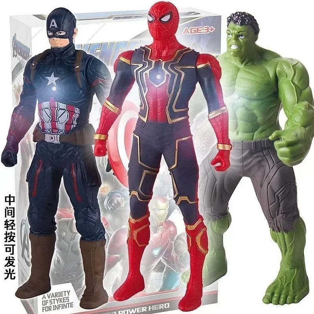 17cm Marvel Anime Figures Glow Doll Action Figure Hero Collection 0