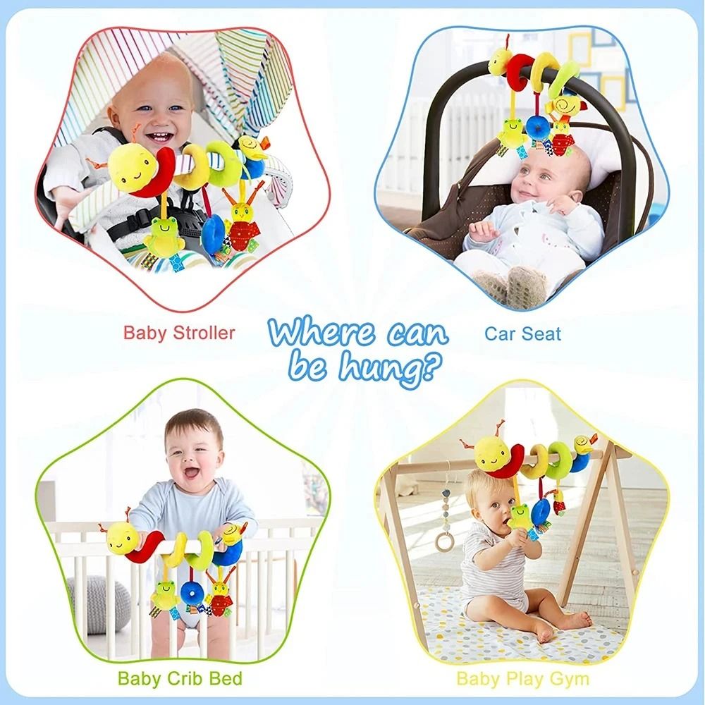 Cute Activity Musical Spiral Crib Stroller Car Seat Travel Hanging Toy 4