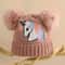 Cartoon Horse Knitted Winter Baby Hat Kids PomPom Ball Warm Bonnet 3