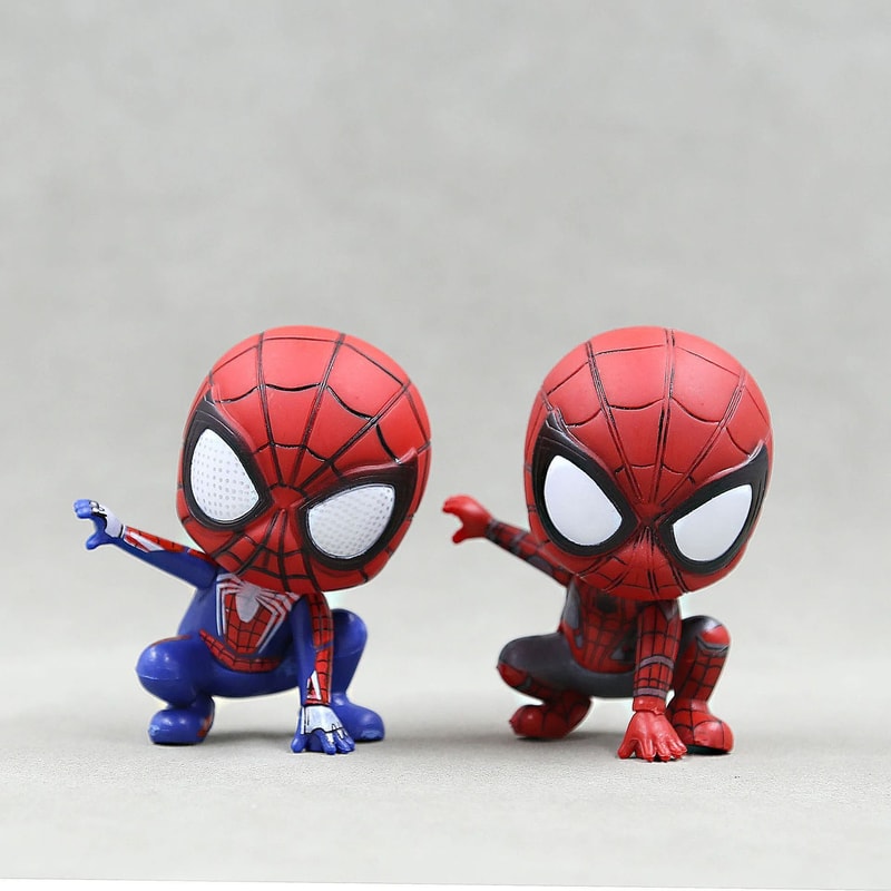 Marvel Avengers SpiderMan Cute Action Figure Posture Anime Collection Figurine 4