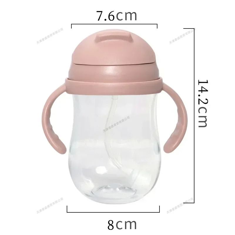 300ML Baby Feeding Bottle With Handle Controllable Flow Water Bottle 5