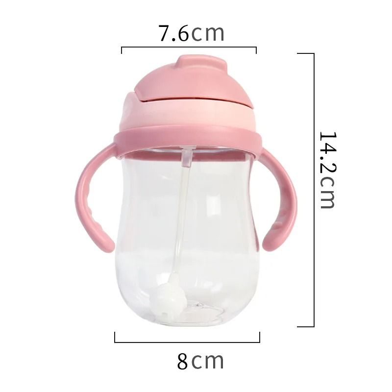 300ML Baby Feeding Bottle With Handle Controllable Flow Water Bottle 8
