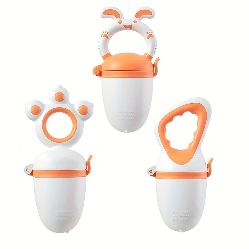 3pcs Baby Fruit Feeder Fresh Food Feeder Silicone Juice Feeding Utensils 8