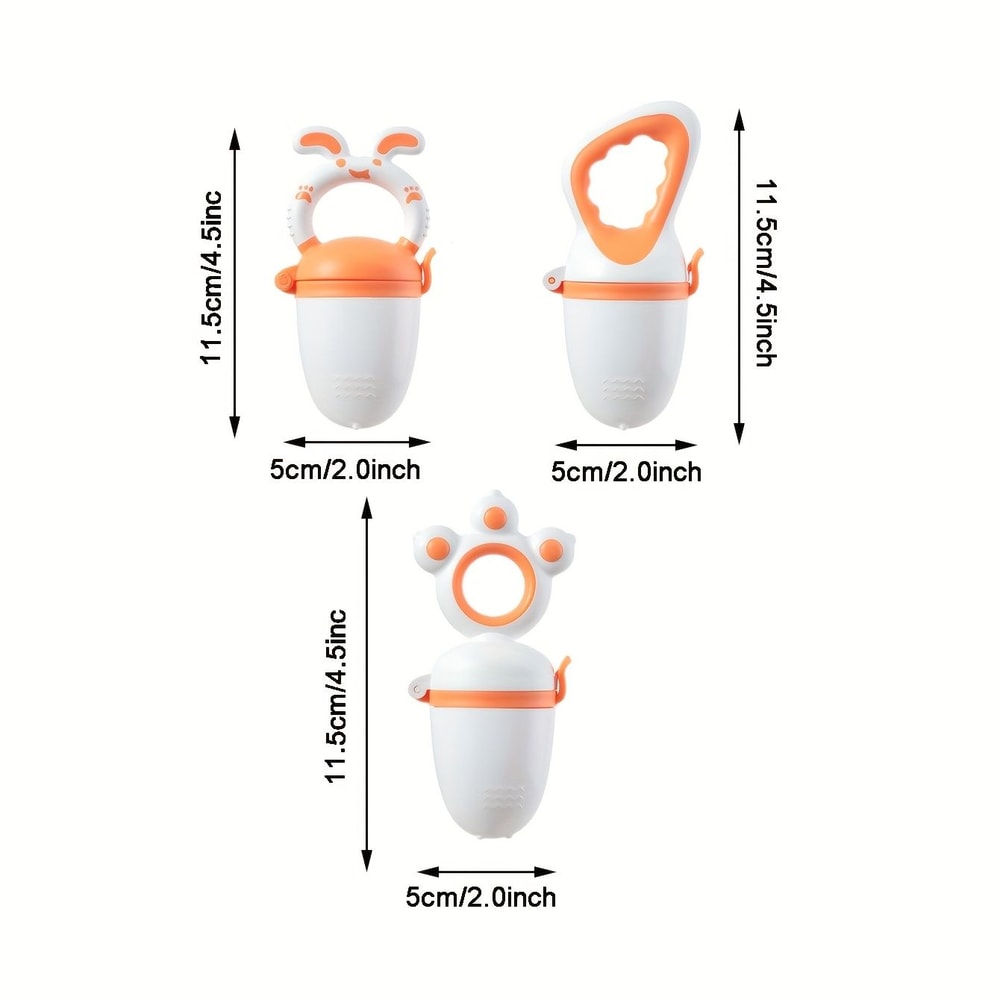 3pcs Baby Fruit Feeder Fresh Food Feeder Silicone Juice Feeding Utensils 6