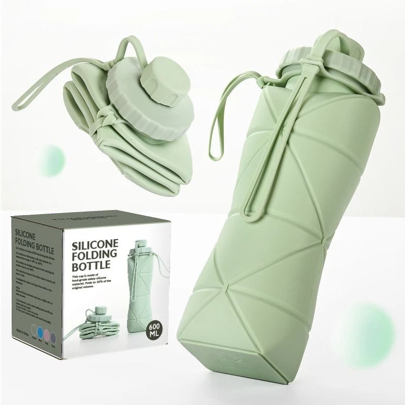 Silicone Folding Water Cup Portable Outdoor Travel HighTemperature Resistant Sports Kettle 0