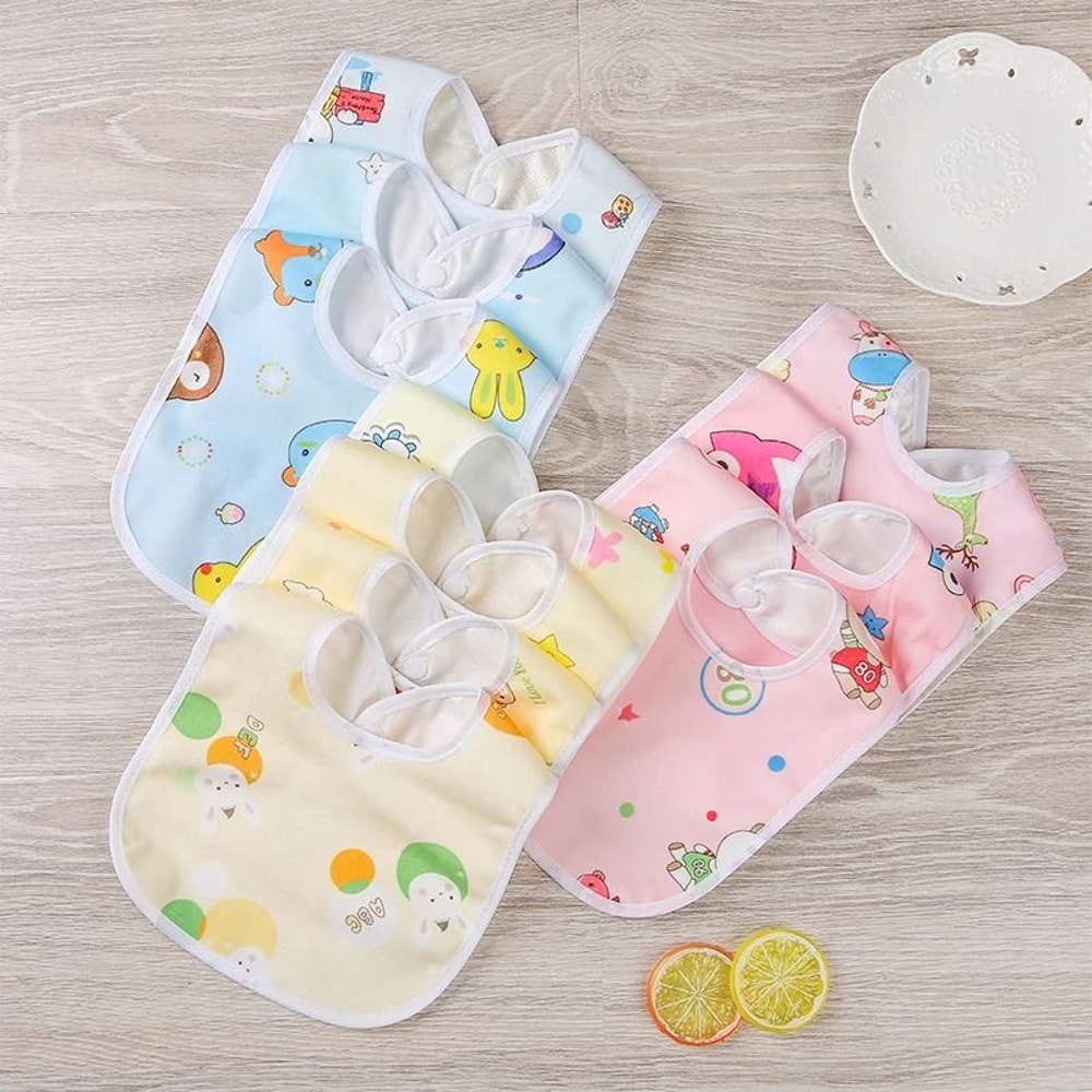 5PCS Baby Cotton Waterproof Feeding Bibs Toddler Scarf Accessories 0