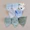 8PCS Baby Triangle Bibs Burp Cloths Double Layer Cotton Saliva Towels 0