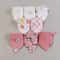8PCS Baby Triangle Bibs Burp Cloths Double Layer Cotton Saliva Towels 2