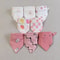 8PCS Baby Triangle Bibs Burp Cloths Double Layer Cotton Saliva Towels 2