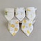 8PCS Baby Triangle Bibs Burp Cloths Double Layer Cotton Saliva Towels 4