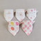8PCS Baby Triangle Bibs Burp Cloths Double Layer Cotton Saliva Towels 5