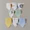 8PCS Baby Triangle Bibs Burp Cloths Double Layer Cotton Saliva Towels 7