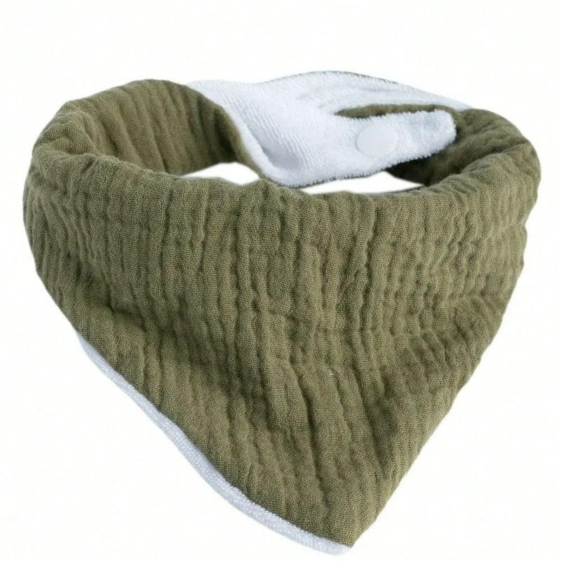 Baby Infant Cotton Terry Absorbent Triangle Scarf Feeding Saliva Towel 2