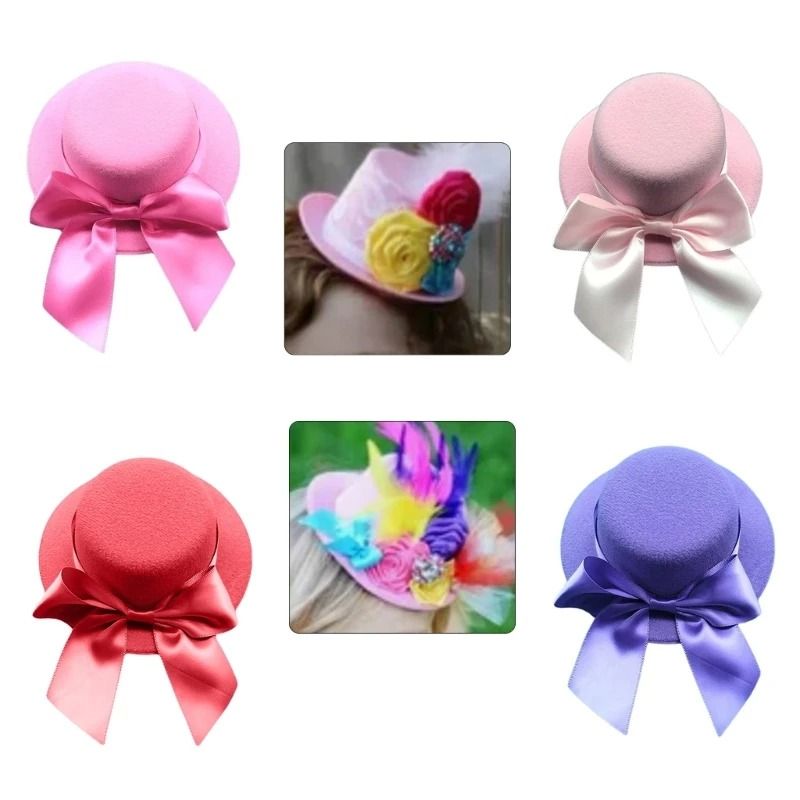 Elegant Small Hat Hair Clip Lady Party Fascinator Wedding Hairpin 4
