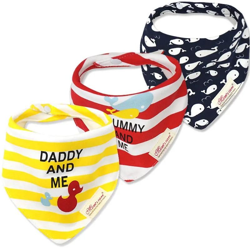 3Piece Baby Saliva Towel Triangle Bandana Bib Set For Boys Girls 12