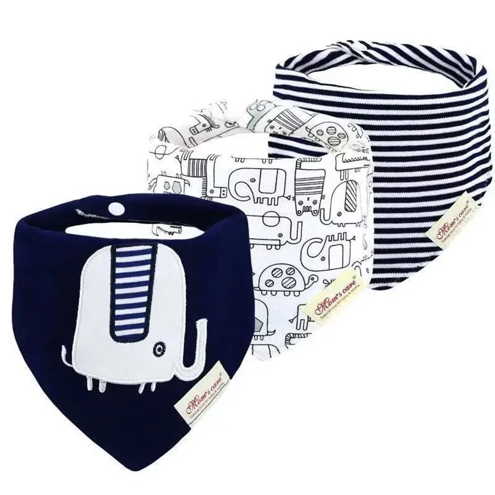 3Piece Baby Saliva Towel Triangle Bandana Bib Set For Boys Girls 17