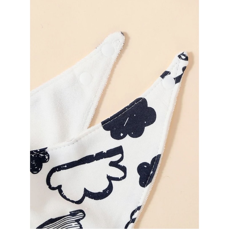3Piece Baby Saliva Towel Triangle Bandana Bib Set For Boys Girls 3