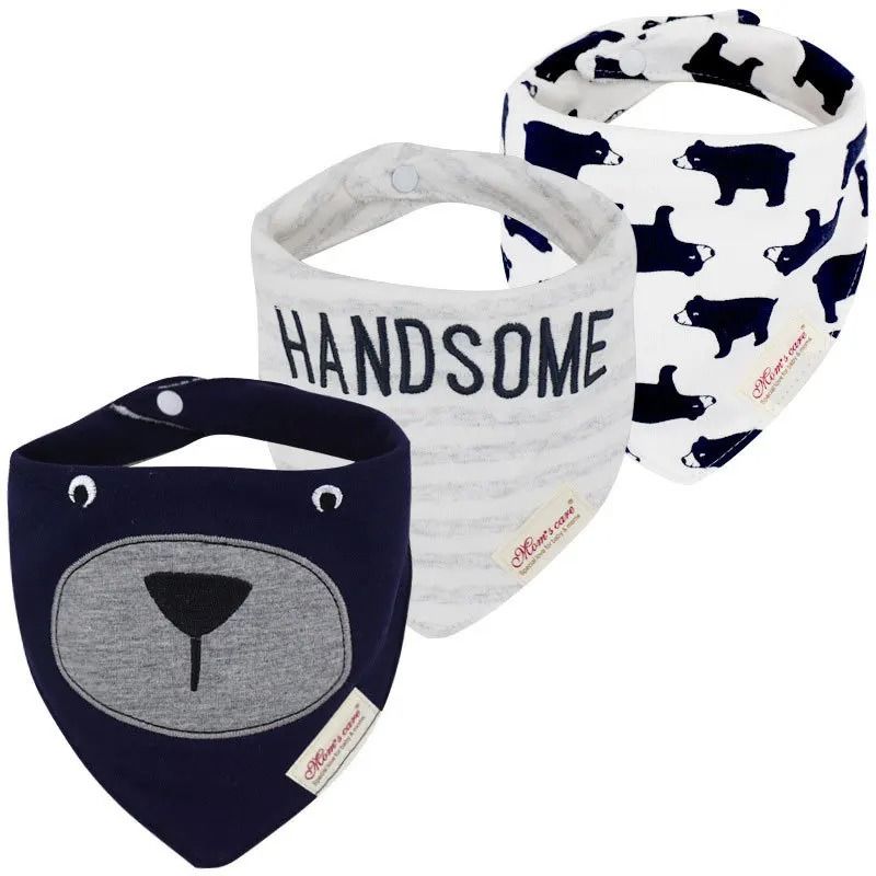 3Piece Baby Saliva Towel Triangle Bandana Bib Set For Boys Girls 21