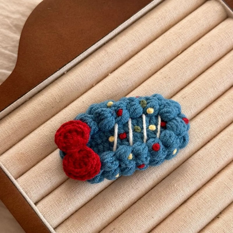 Handmade Wool Crocheted Fruit Hairpin Autumn Winter BB Bangs Clip 10