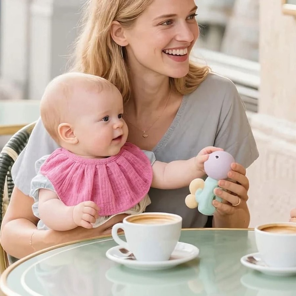 4pcs Baby 360 Flared Edge Apron Class A Cotton AntiVomiting Bibs 2