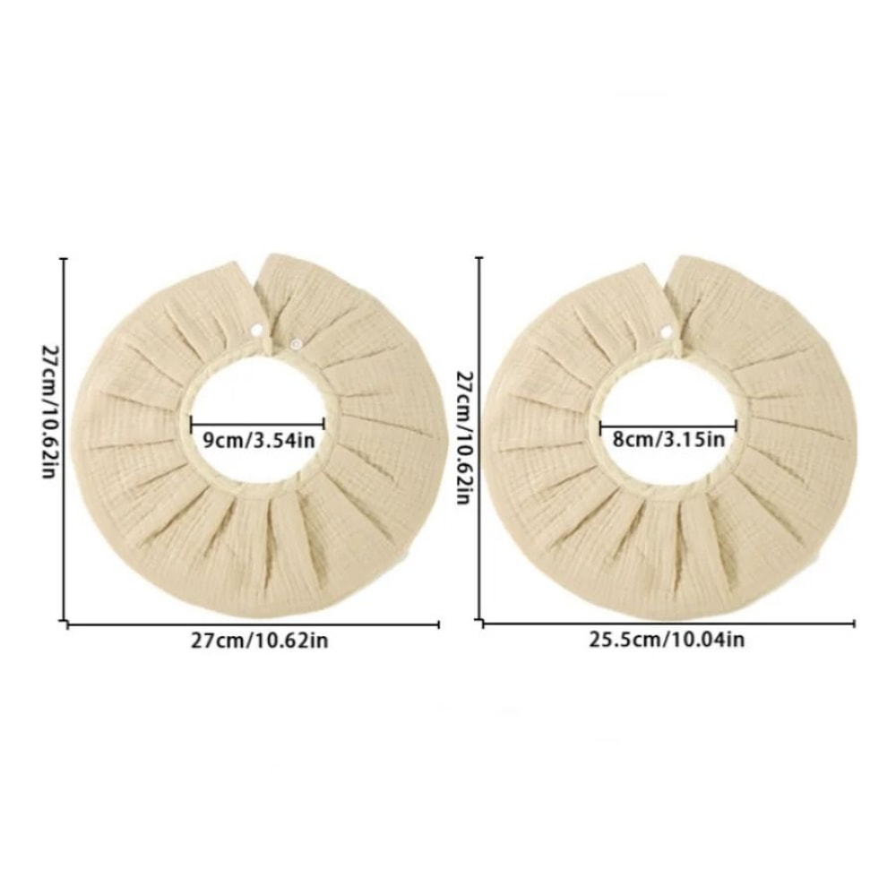 4pcs Baby 360 Flared Edge Apron Class A Cotton AntiVomiting Bibs 4