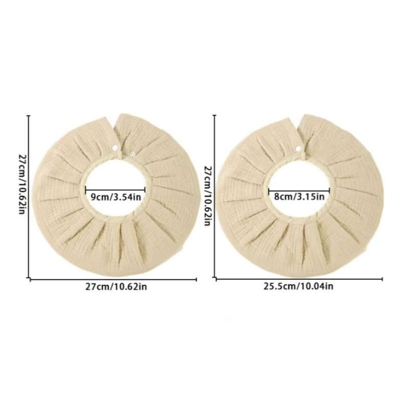 4pcs Baby 360 Flared Edge Apron Class A Cotton AntiVomiting Bibs 4