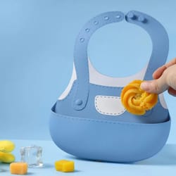 waterproof summer lightweight silicone baby bib convenient adjustable eating bib