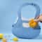 Waterproof Summer Lightweight Silicone Baby Bib Convenient Adjustable Eating Bib 0