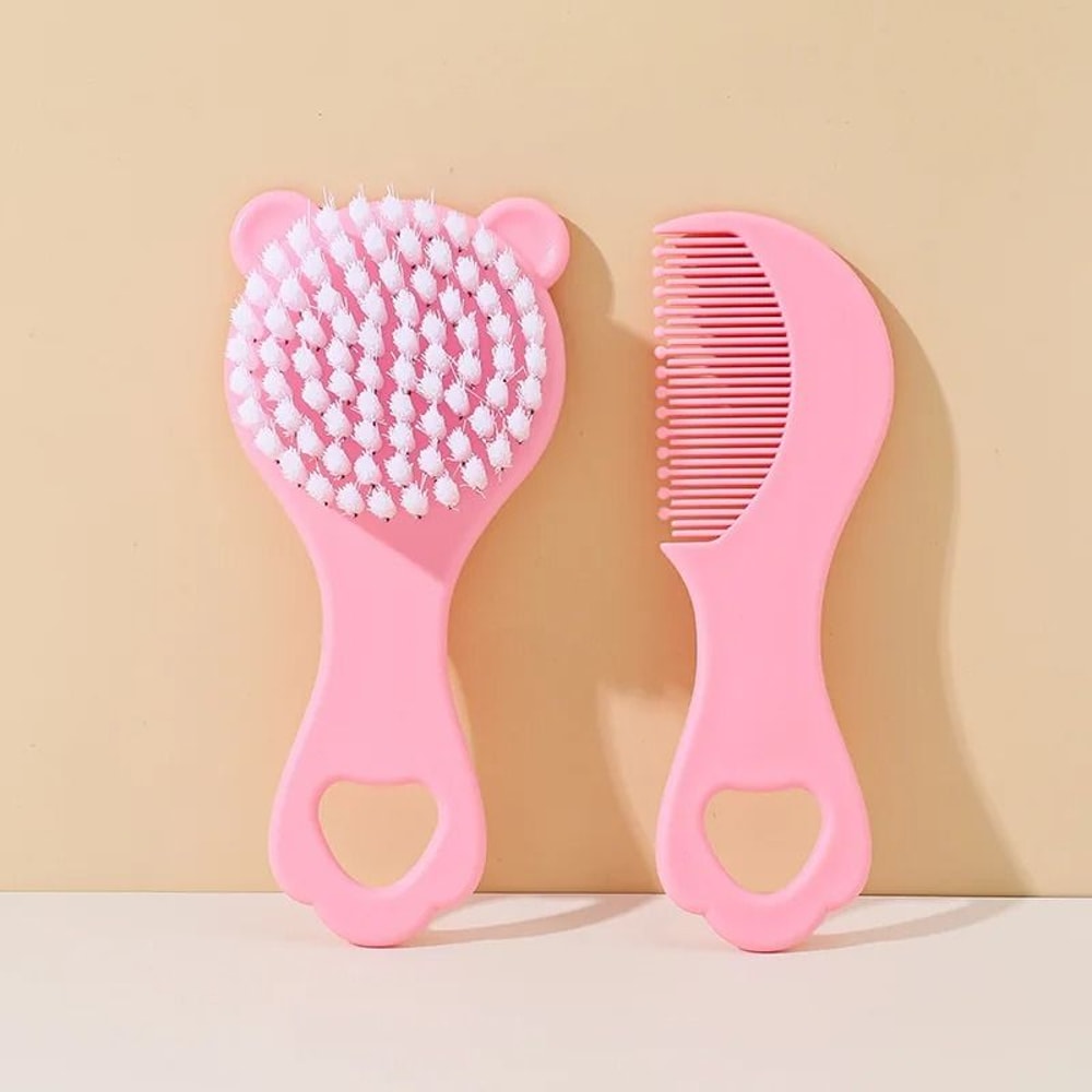 Brush Comb Set For Newborn Scalp Cradle Hair Care For Delicate Skin 4