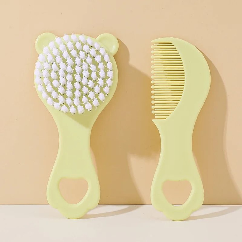 Brush Comb Set For Newborn Scalp Cradle Hair Care For Delicate Skin 5